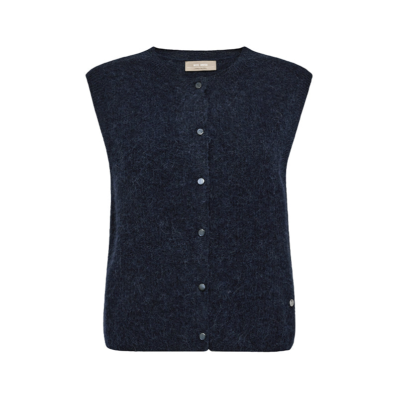 Mos Mosh MMAlmine Thora Strik Vest - Salute Navy
