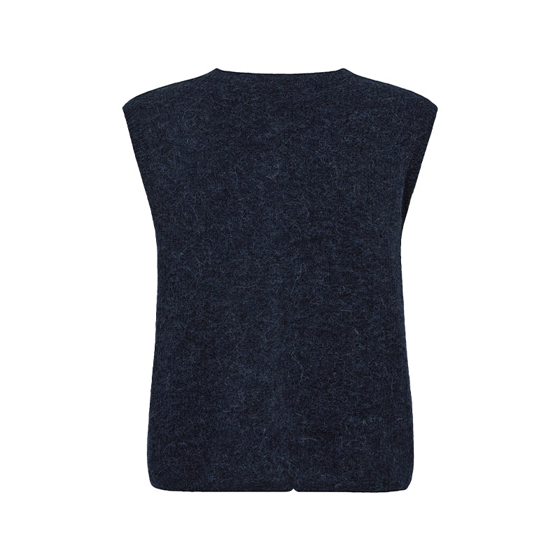 Mos Mosh MMAlmine Thora Strik Vest - Salute Navy