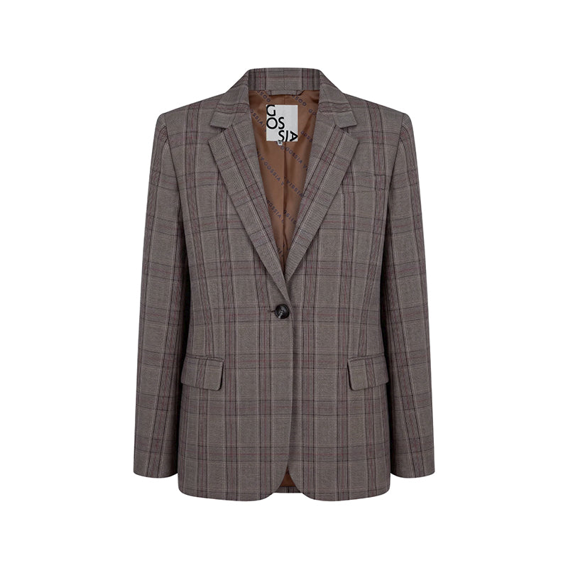Gossia BeatriceGO Blazer - Brown Blue Checks