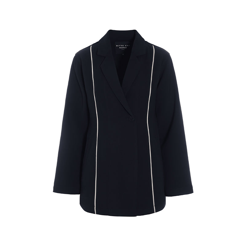 Bitte Kai Rand Kurosaki Blazer - Black/ Ivory Piping