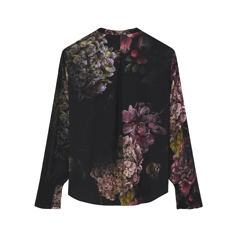 Gustav Cana Bluse - Black/Sand