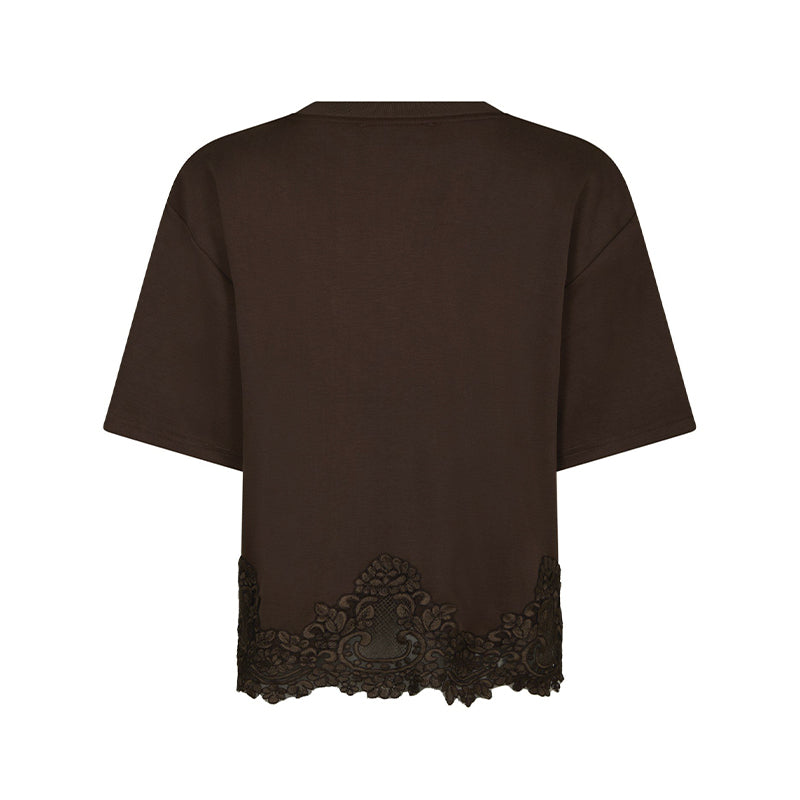 Neo Noir Iria lace T-shirt - Brown