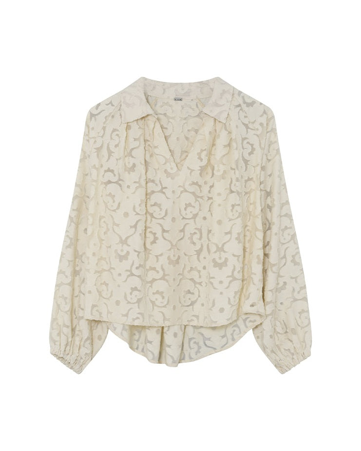 Gustav Somaya Bluse - White Swan