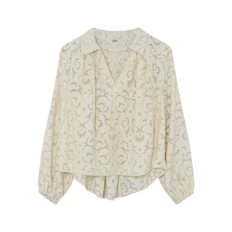 Gustav Somaya Bluse - White Swan
