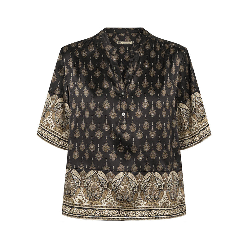 PBO Vila Silke Bluse - Black Mix
