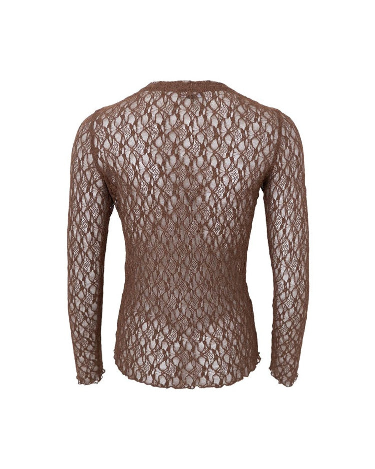 Black Colour BCCecily Lace Bluse - Coffee