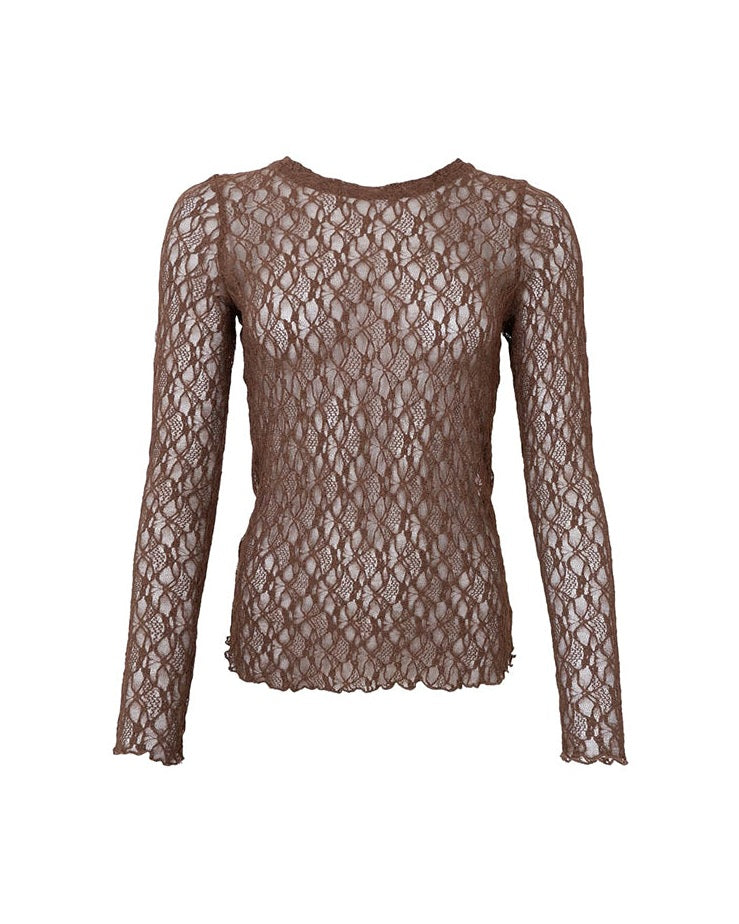 Black Colour BCCecily Lace Bluse - Coffee
