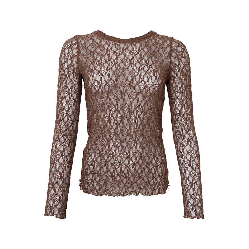 Black Colour BCCecily Lace Bluse - Coffee