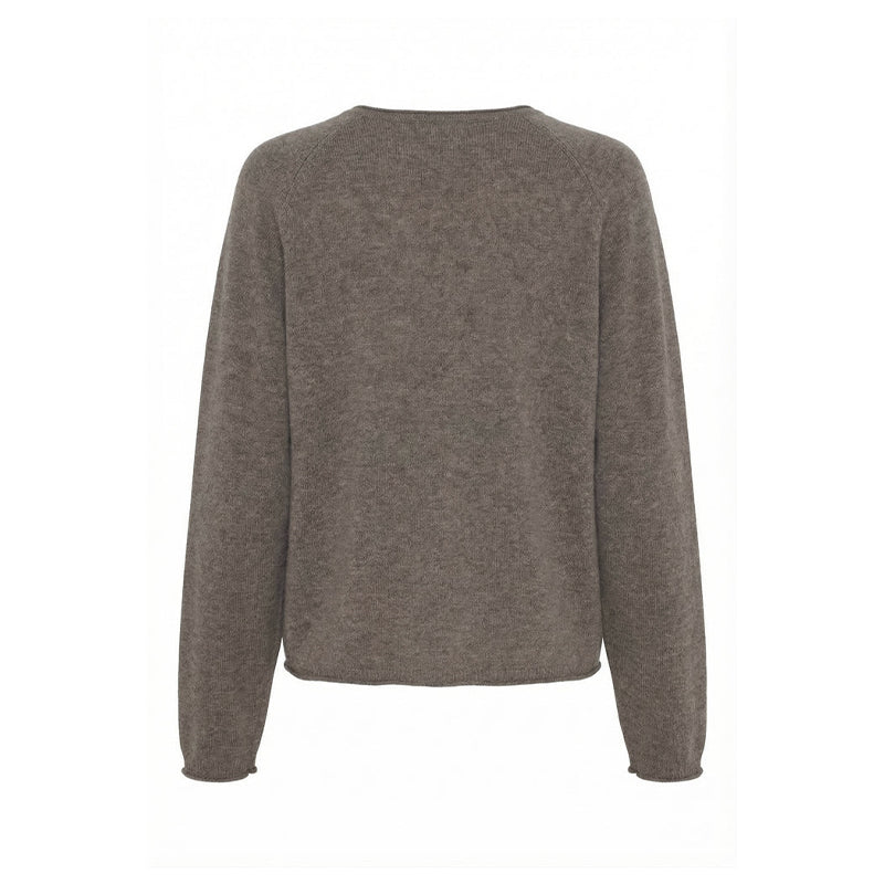 BTF-CPH Alice Cashmere Strik Cardigan - Ash Brown