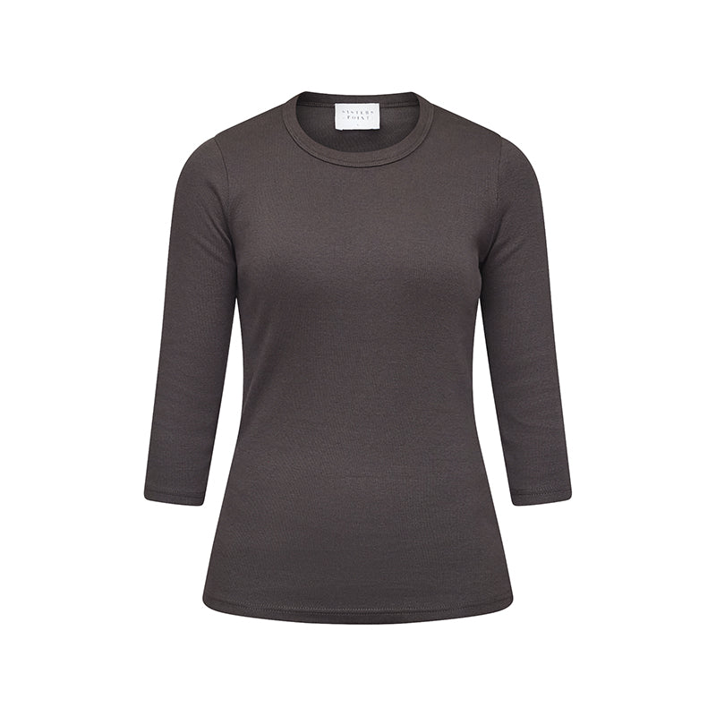 Sisters Point Eike-MS T-shirt - D. Chocolate