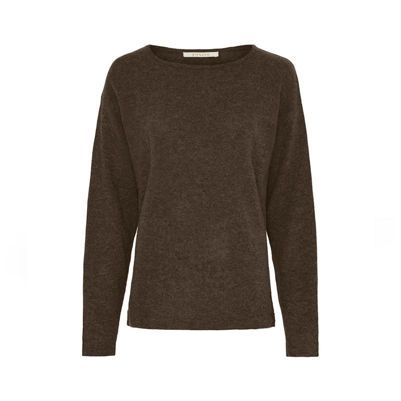 BTF-CPH Celina Cashmere Strik - Dark Brown Melange