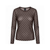 Luxzuz Dot Mesh T-shirt - Choco Lux