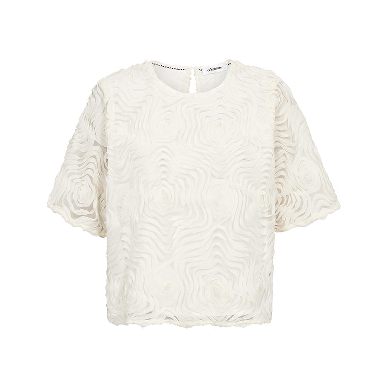 Co'couture GiovannaCC SS Bluse - Off-White