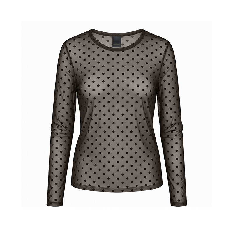 Luxzuz Dot Mesh T-shirt - Delicioso