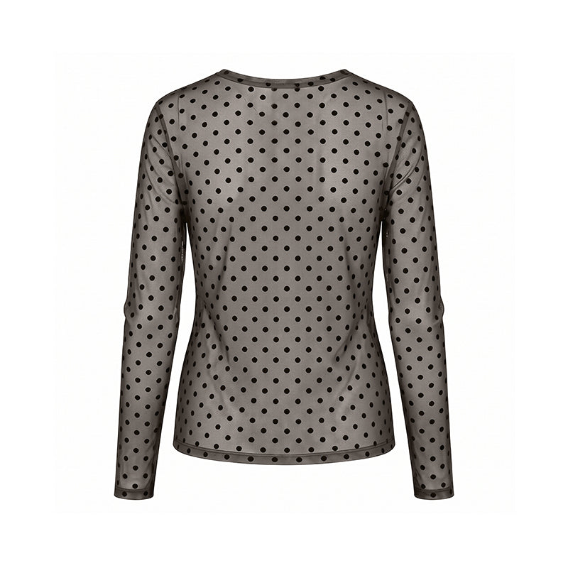 Luxzuz Dot Mesh T-shirt - Delicioso