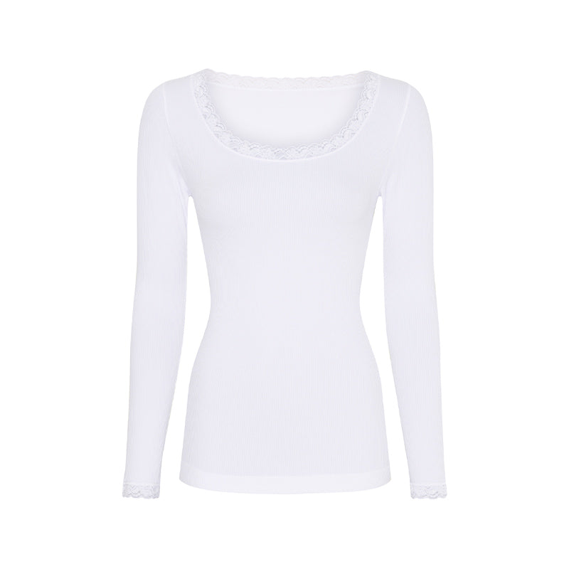 Tim & Simonsen Frida Langærmet Bluse - Bianco