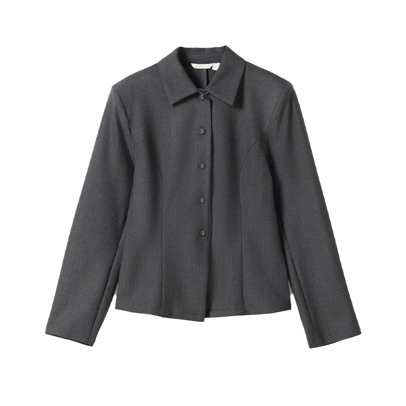 Noella Maelle Skjorte - Grey Herringbone