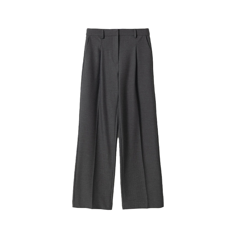 Noella Mahala Midwaist Bukser - Grey Herringbone