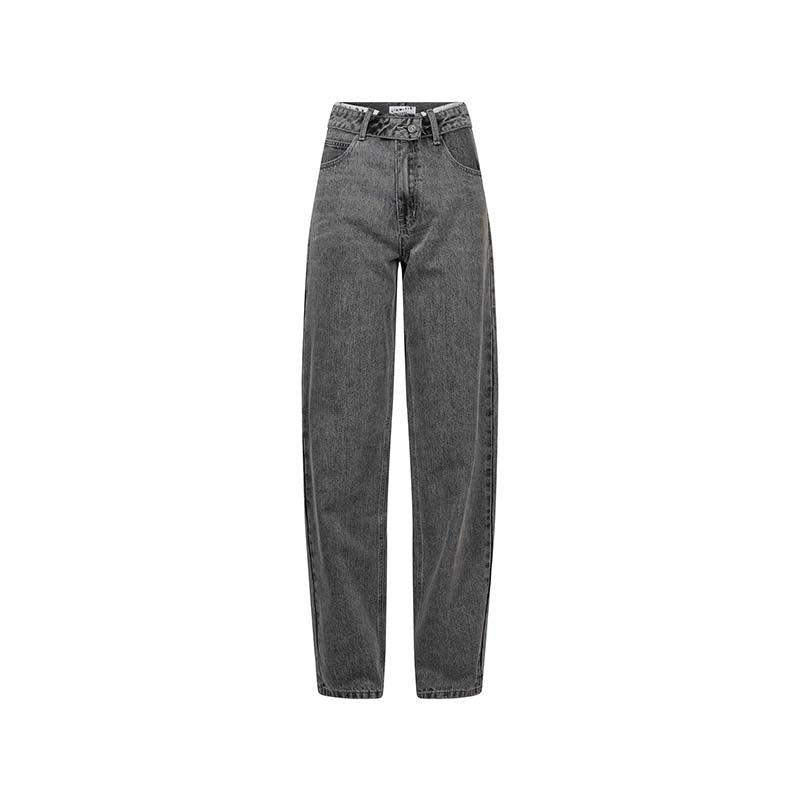 Haute L'amitié Flip Barrel Jeans - Grey