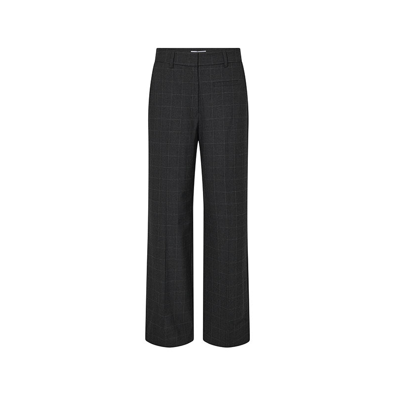 Haute L'amitie Smokey Check Plain Bukser - Antracit