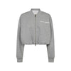 Haute L'amitie Maxi Crop Zip Sweat - Grey Melange