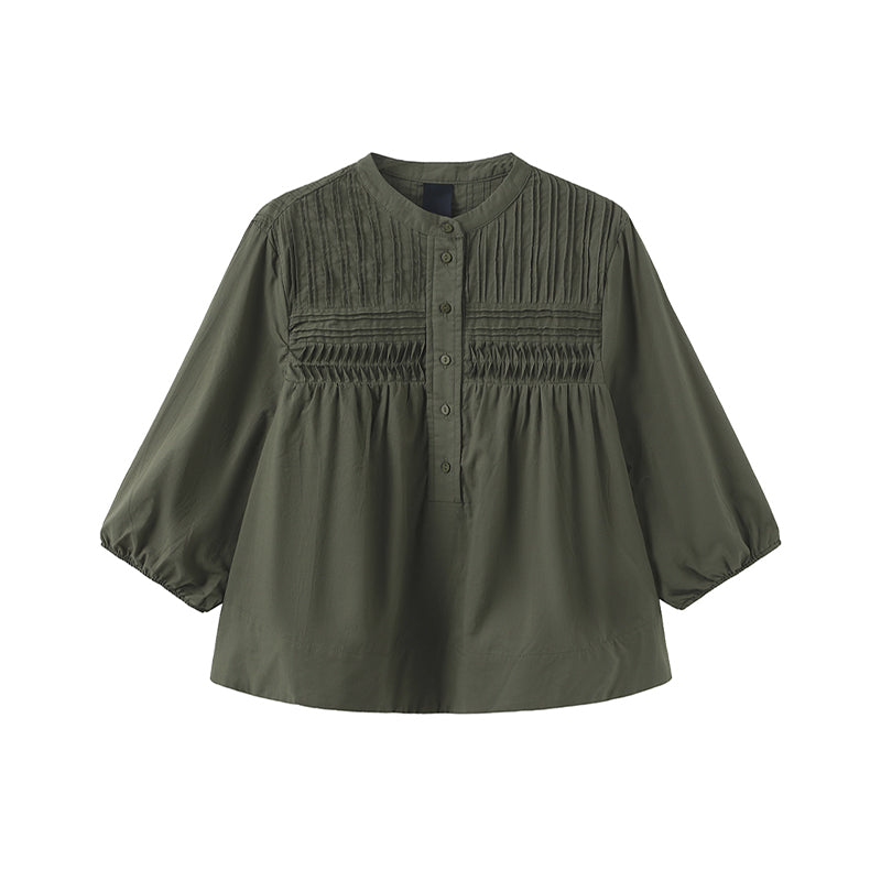 Luxzuz Percha Bluse - Olivo