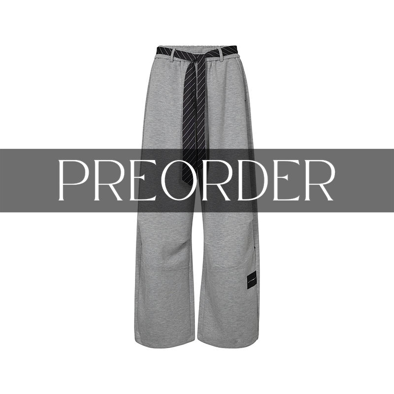 Haute L'amitié Maxi Split Tie Bukser - Grey Melange