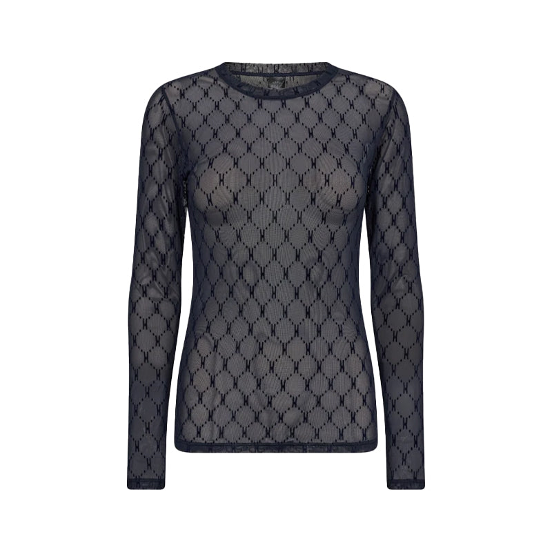 Hype The Detail Mesh Bluse - Navy