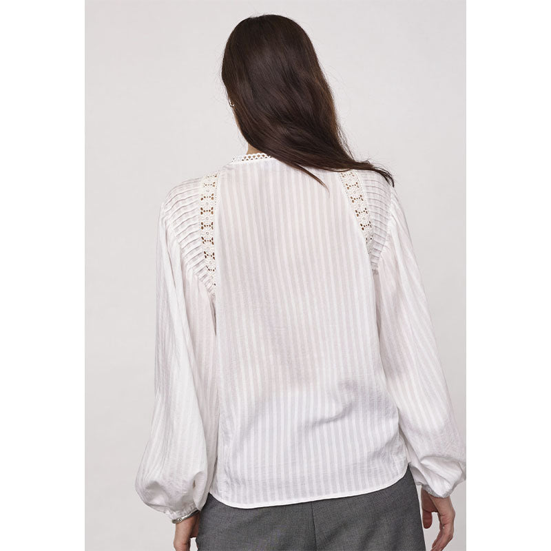 Co'couture SenneCC Lace Bluse - White