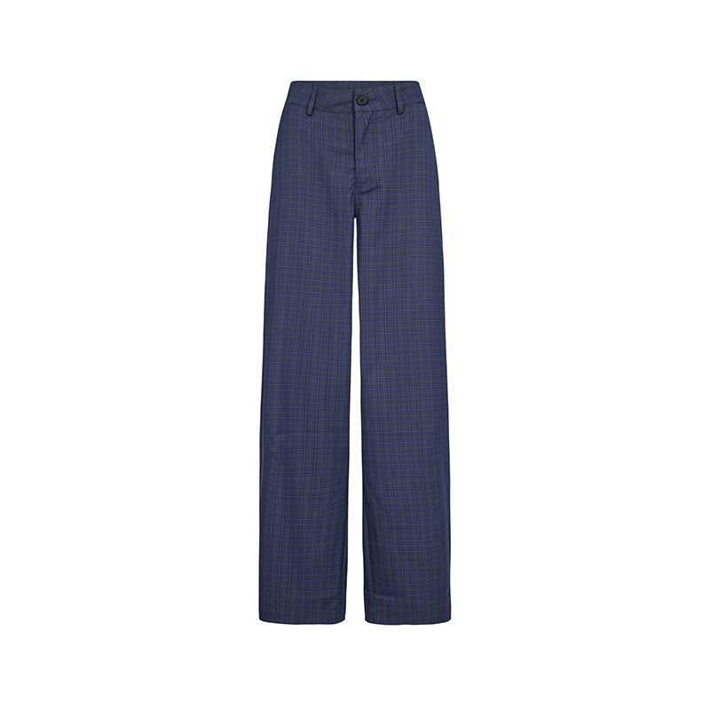 Co'couture DaxterCC Check Pleat Bukser - New Blue