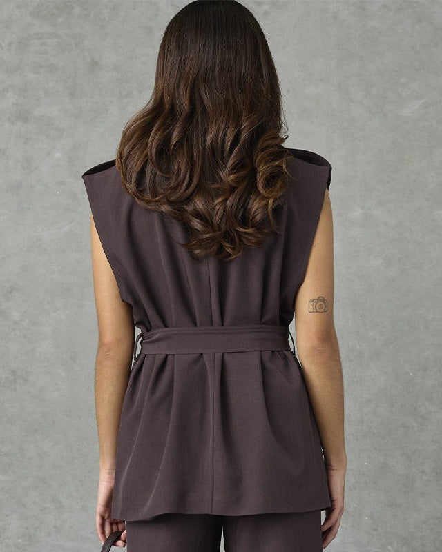 Love & Divine Love1627 Vest - D. Chocolate