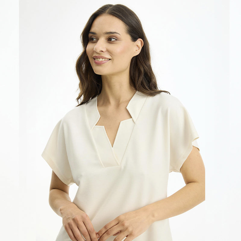In Front Paloma Bluse - Cream