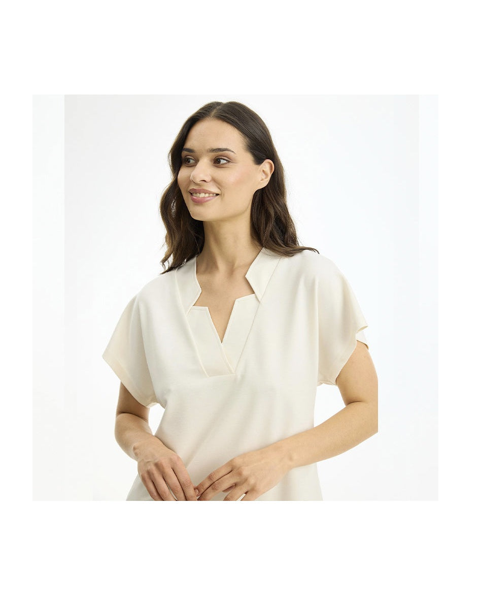 In Front Paloma Bluse - Cream