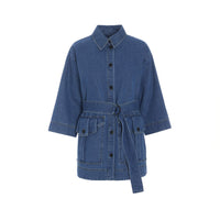 Bitte Kai Rand Hayato Lang Jakke - Denim Blue