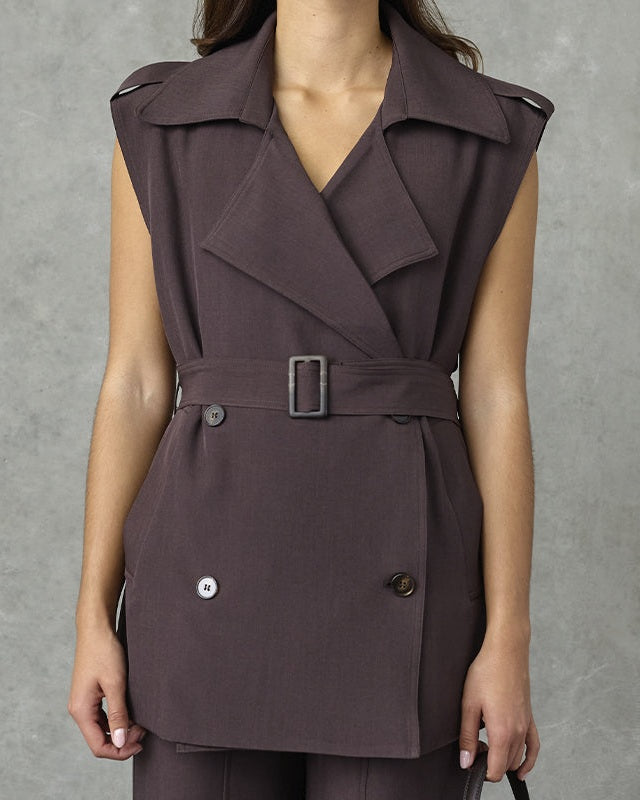Love & Divine Love1627 Vest - D. Chocolate