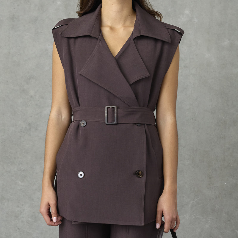 Love & Divine Love1627 Vest - D. Chocolate