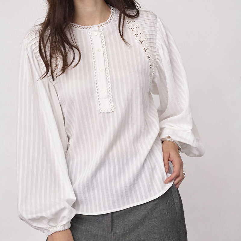 Co'couture SenneCC Lace Bluse - White