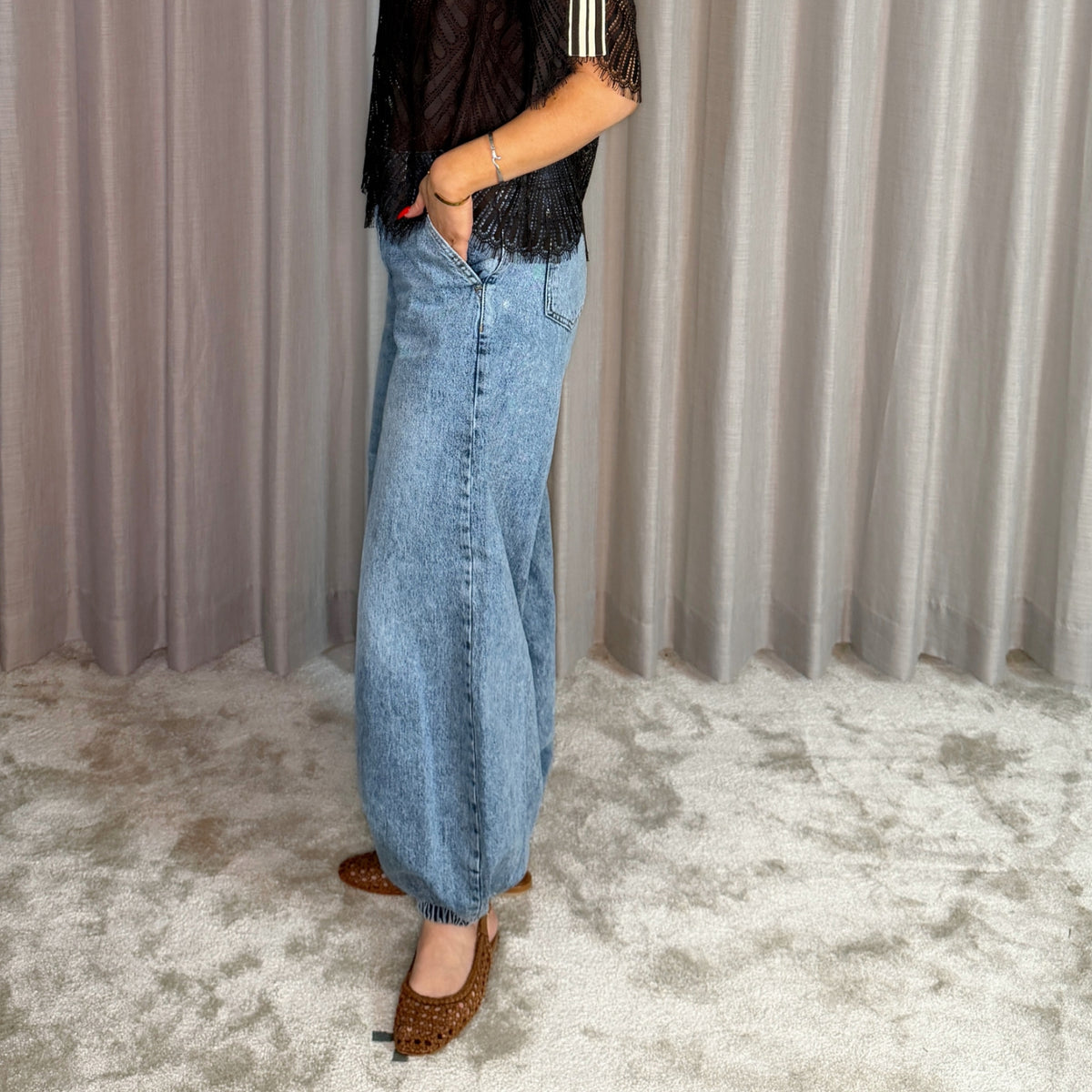 Haute L'amitie Denim Harem Buks