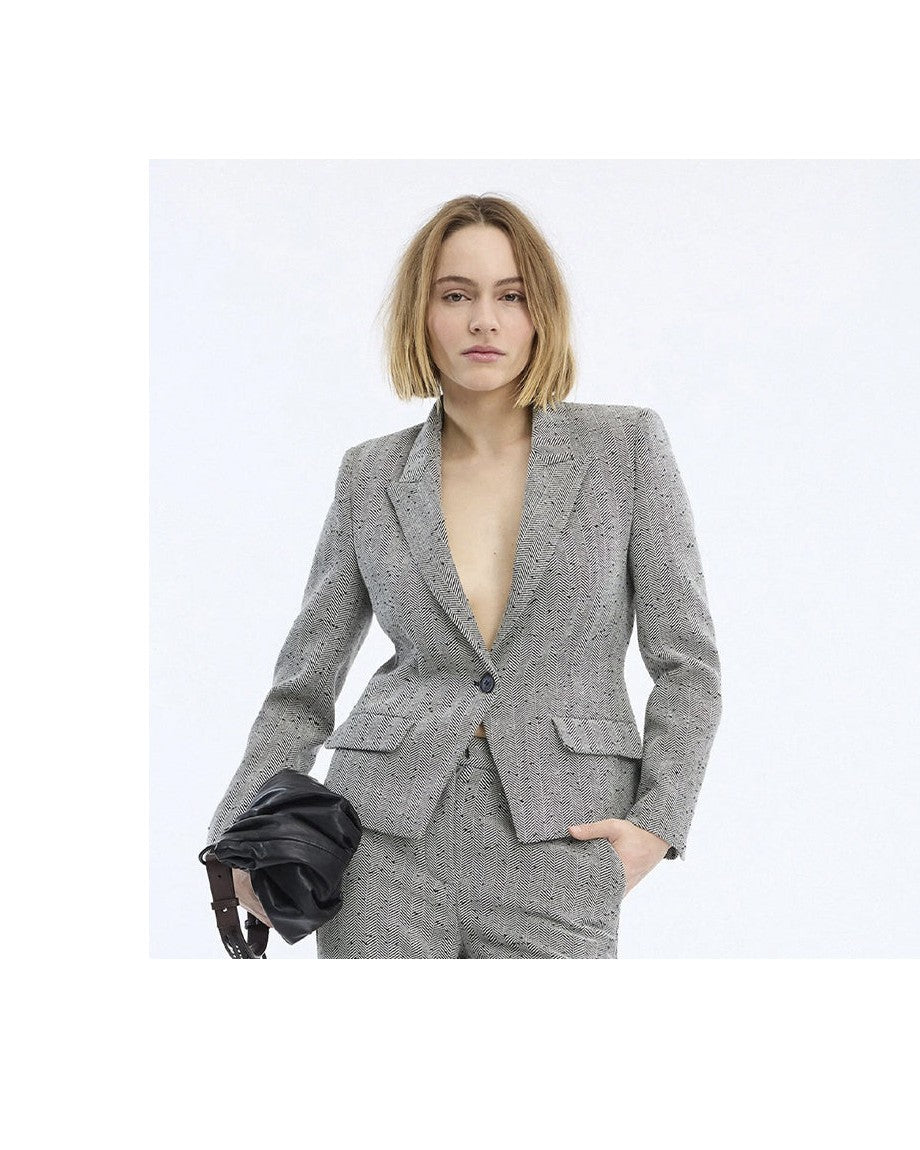 Munthe Lawo Fitted Blazer - Charcoal