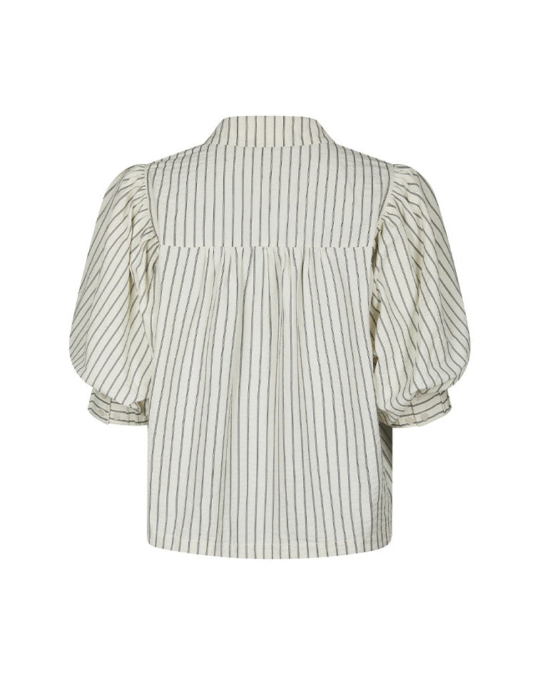 Neo Noir Etta Slim Stripe Skjorte - Off White