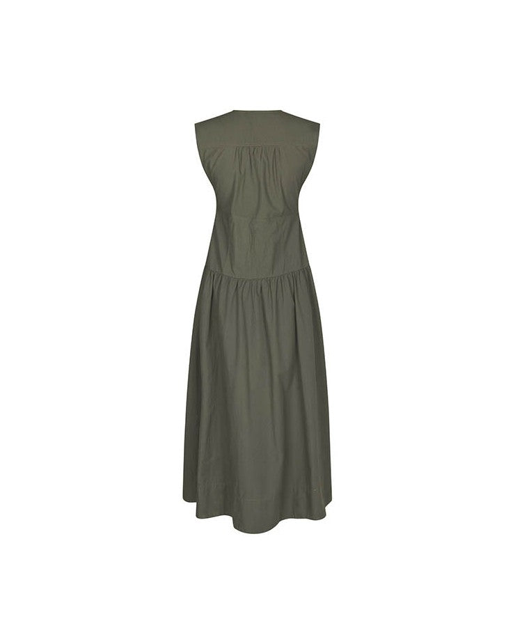 Neo Noir Halise Poplin Kjole - Army