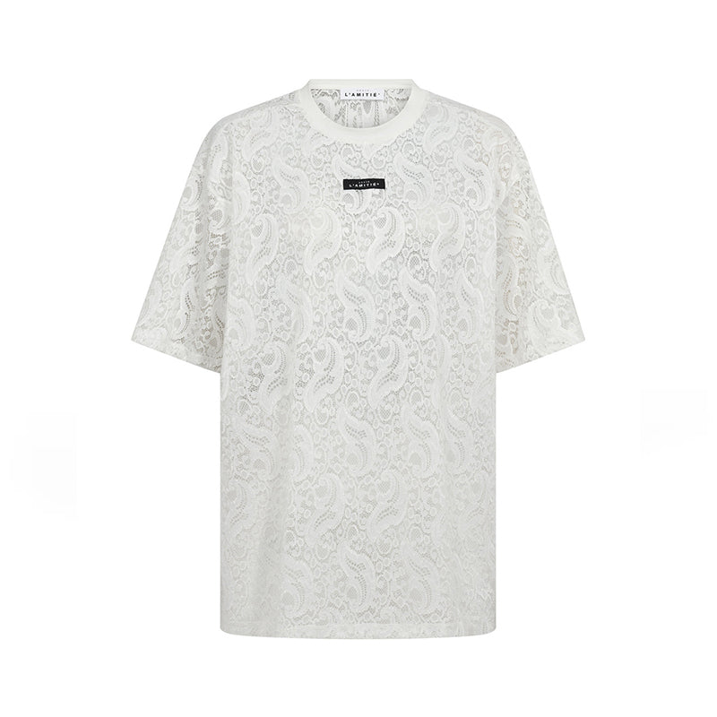 Haute L'amitie Summer Lace Loose T-shirt - White