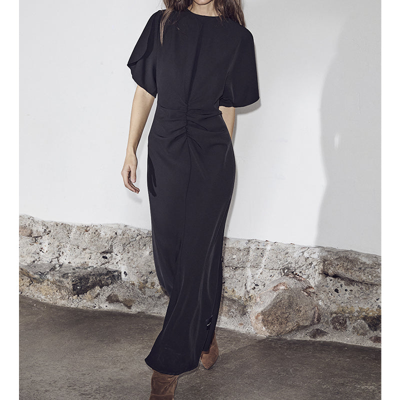 Haute L'amitie Satari Long Gather Kjole