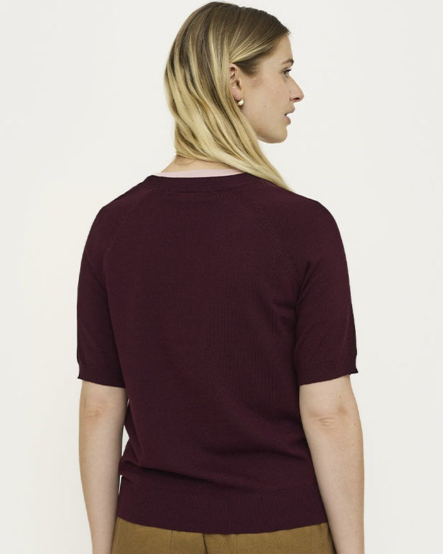 Soft Rebels SRMarla SS O-neck Strik - Vinyard Wine