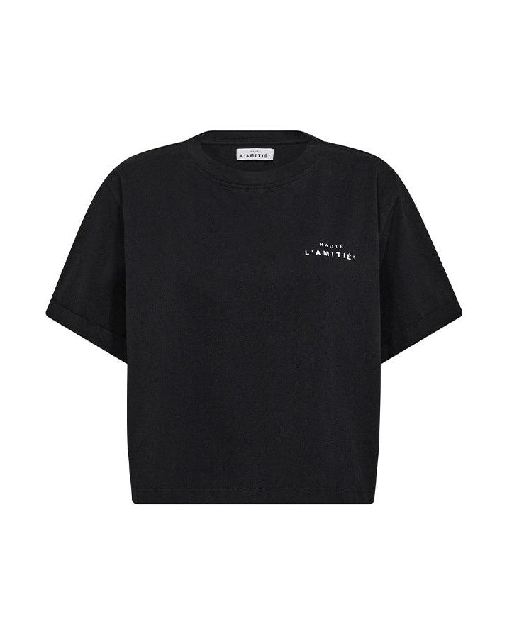 Haute L'amitie Crew Neck Crop T-shirt