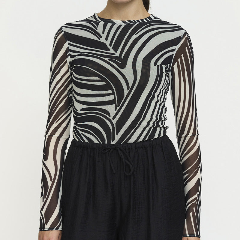 Soft Rebels SRMaryam LS - Zebra Print