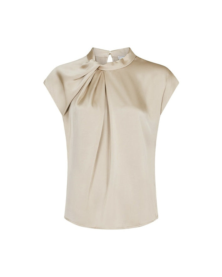 Neo Noir Fleur Drapy Bluse