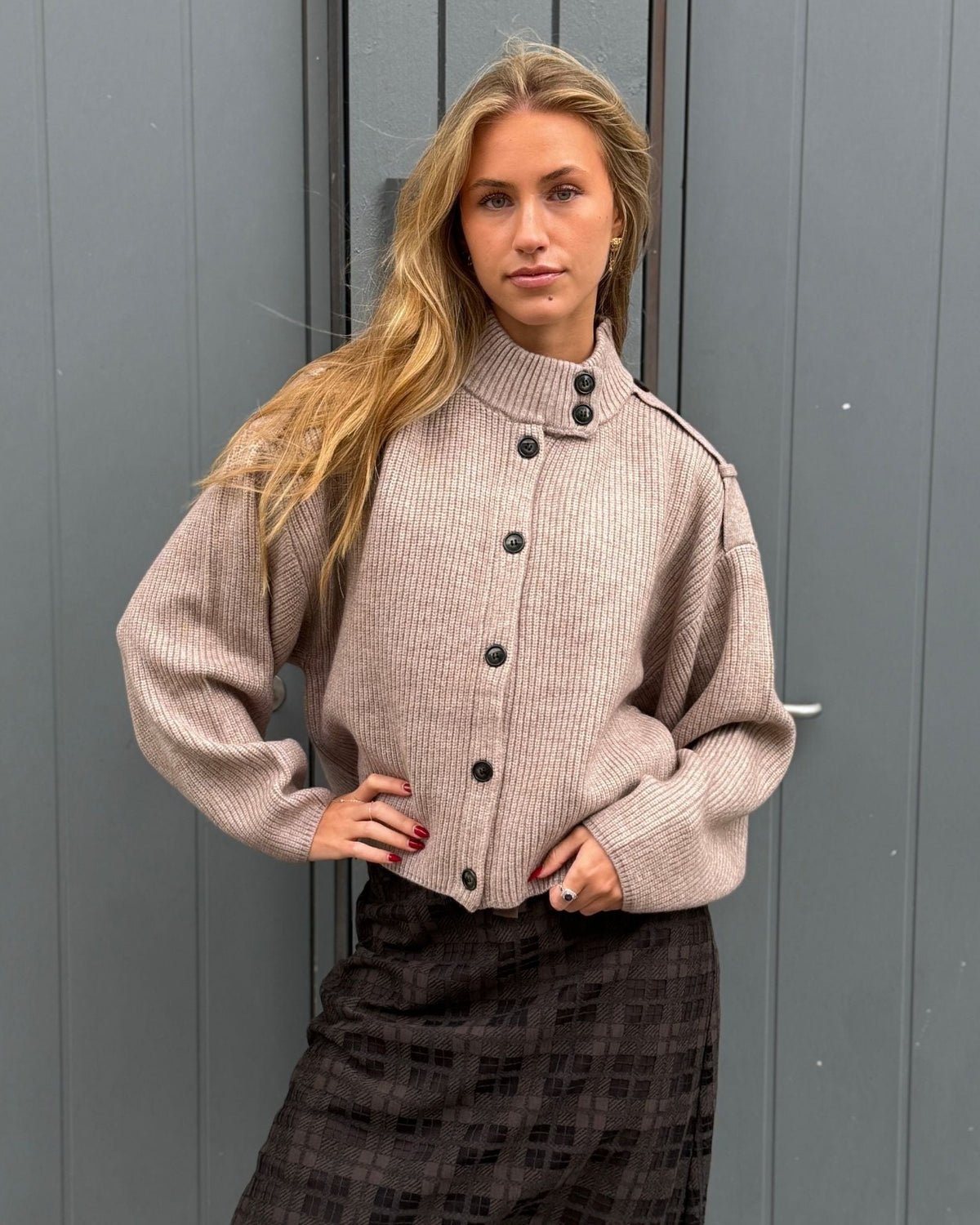 Co'couture RowCC Utility Cardigan - Mink