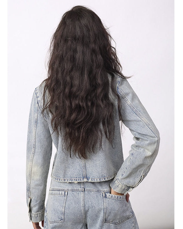 Co'couture JacksonCC Officer Denim Jakke - Bleach Denim