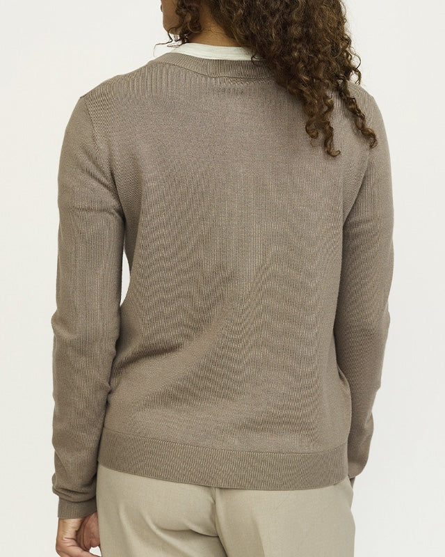 Soft Rebels SRMarla Strik Cardigan - Greige